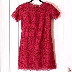 Free People All Over Lace Raw Hem Dress